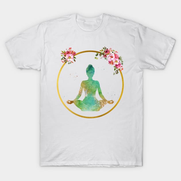 Yoga meditation T-Shirt by erzebeth